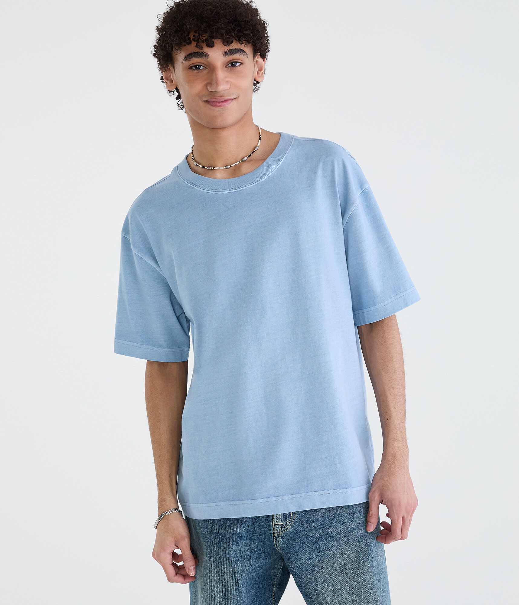Washed Heavyweight Boxy Crew Tee