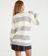 Rugby Stripe Oversized Crew Sweater