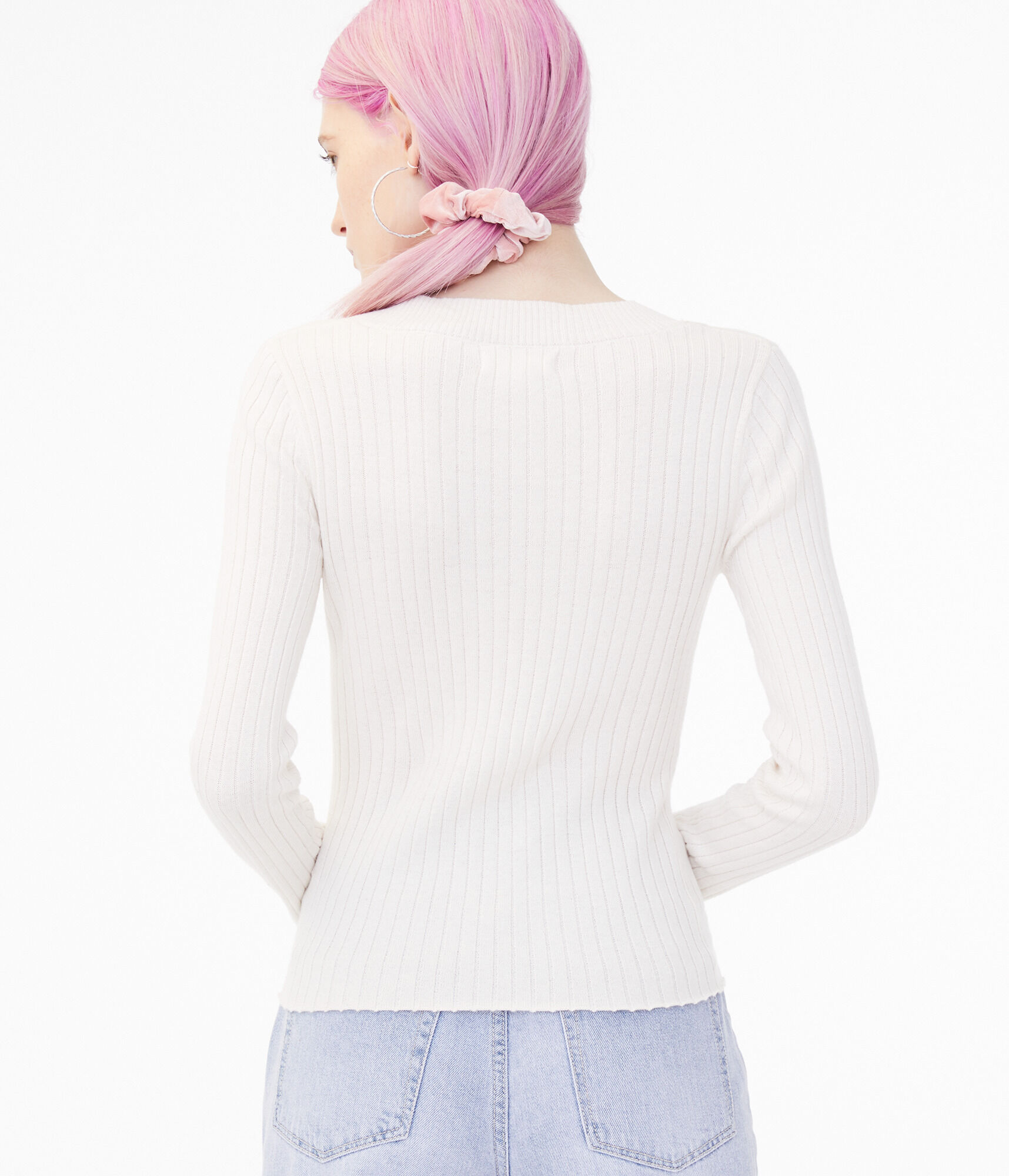 Long Sleeve Ribbed Bodycon Henley