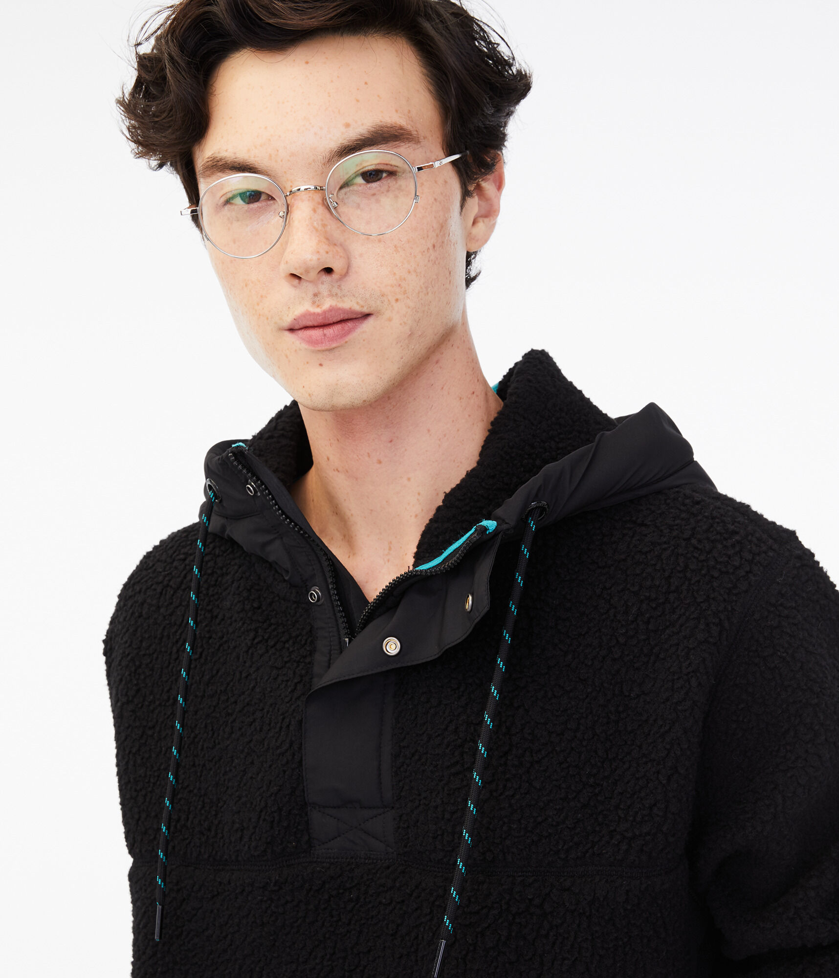 Sherpa Fleece Pullover Hoodie