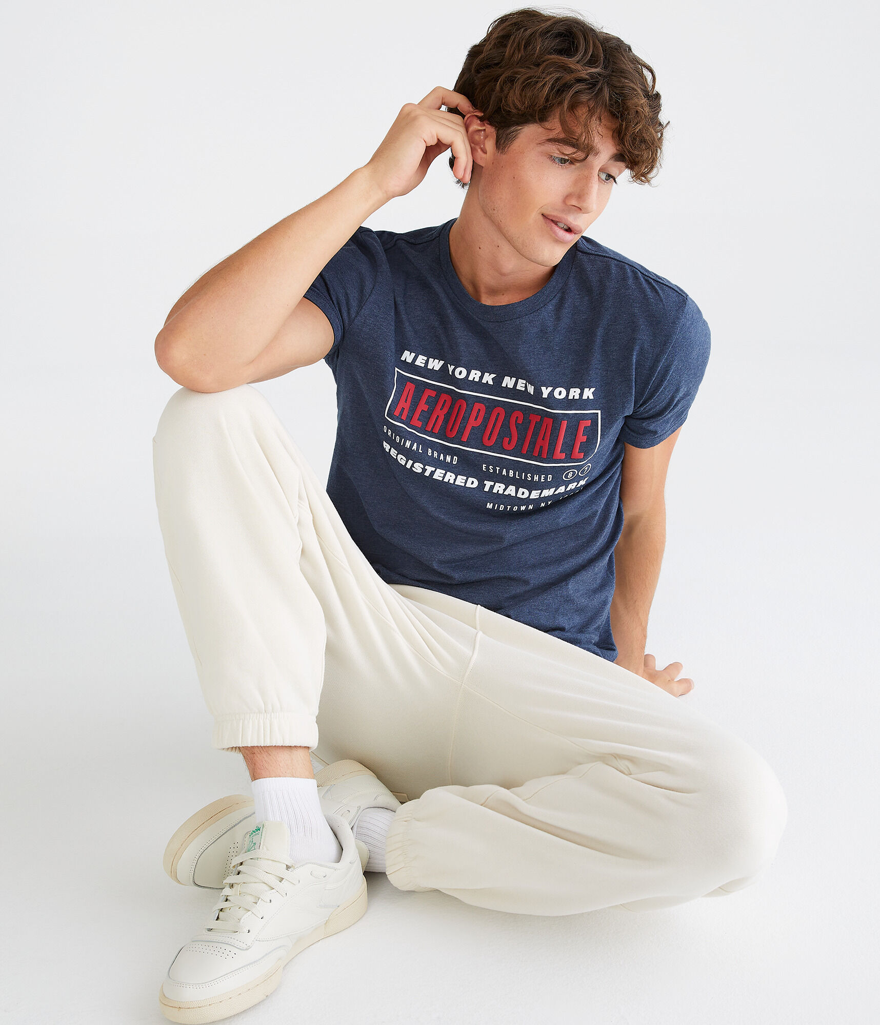 Aeropostale New York Box Logo Graphic Tee