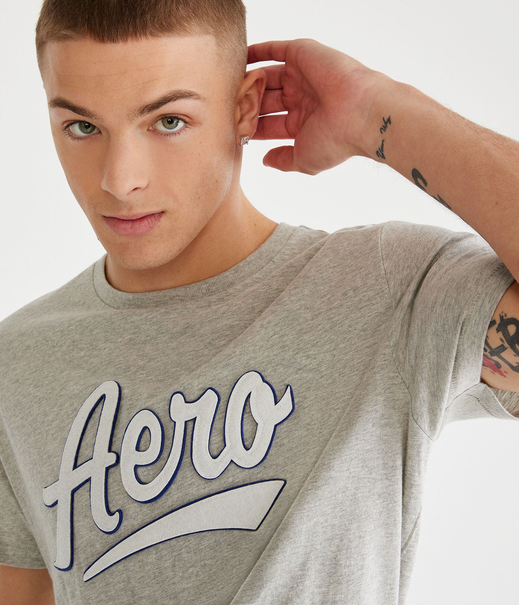 Aero Script Appliqu&eacute; Graphic Tee