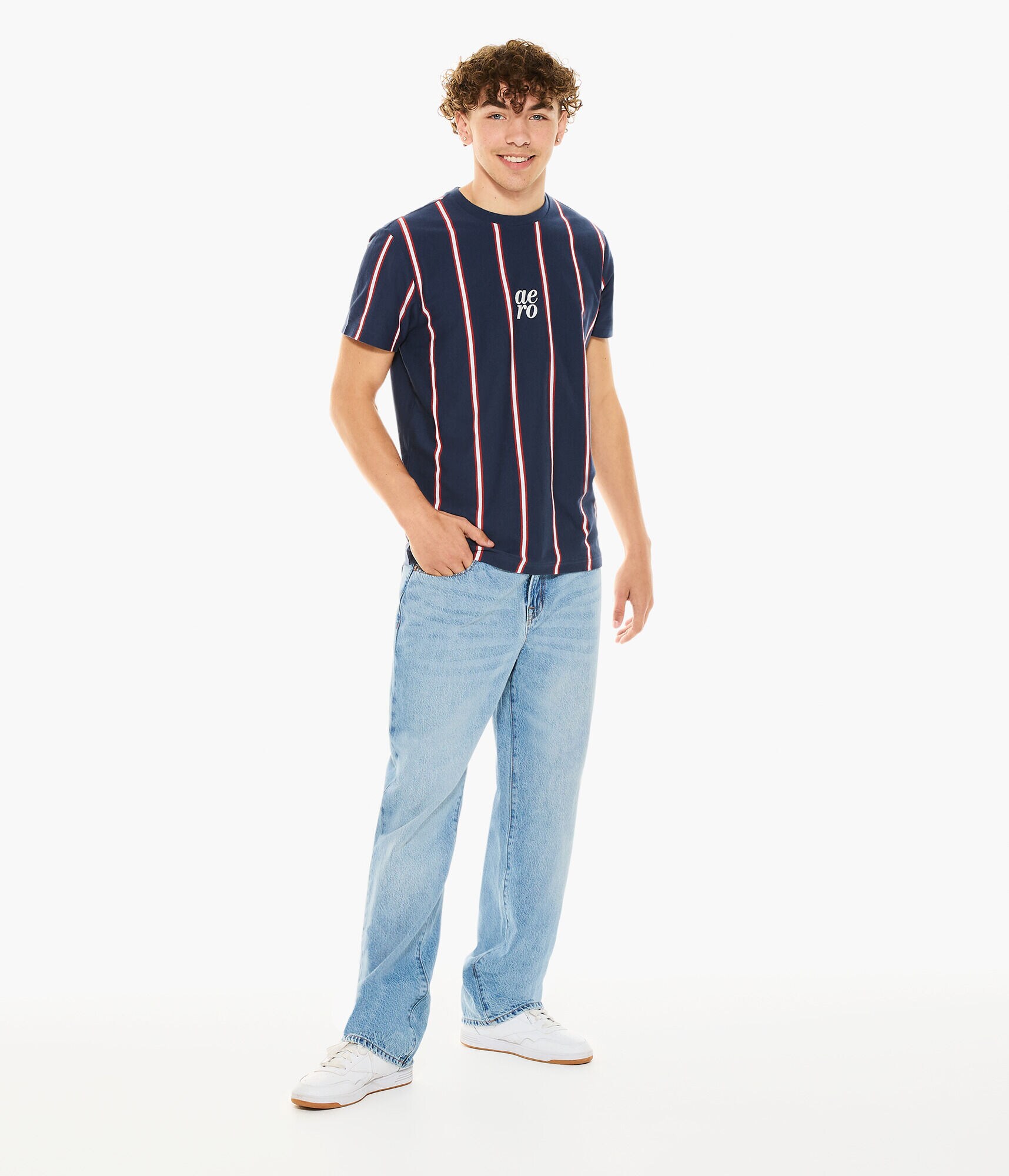 Aero Vertical Stripe Graphic Tee