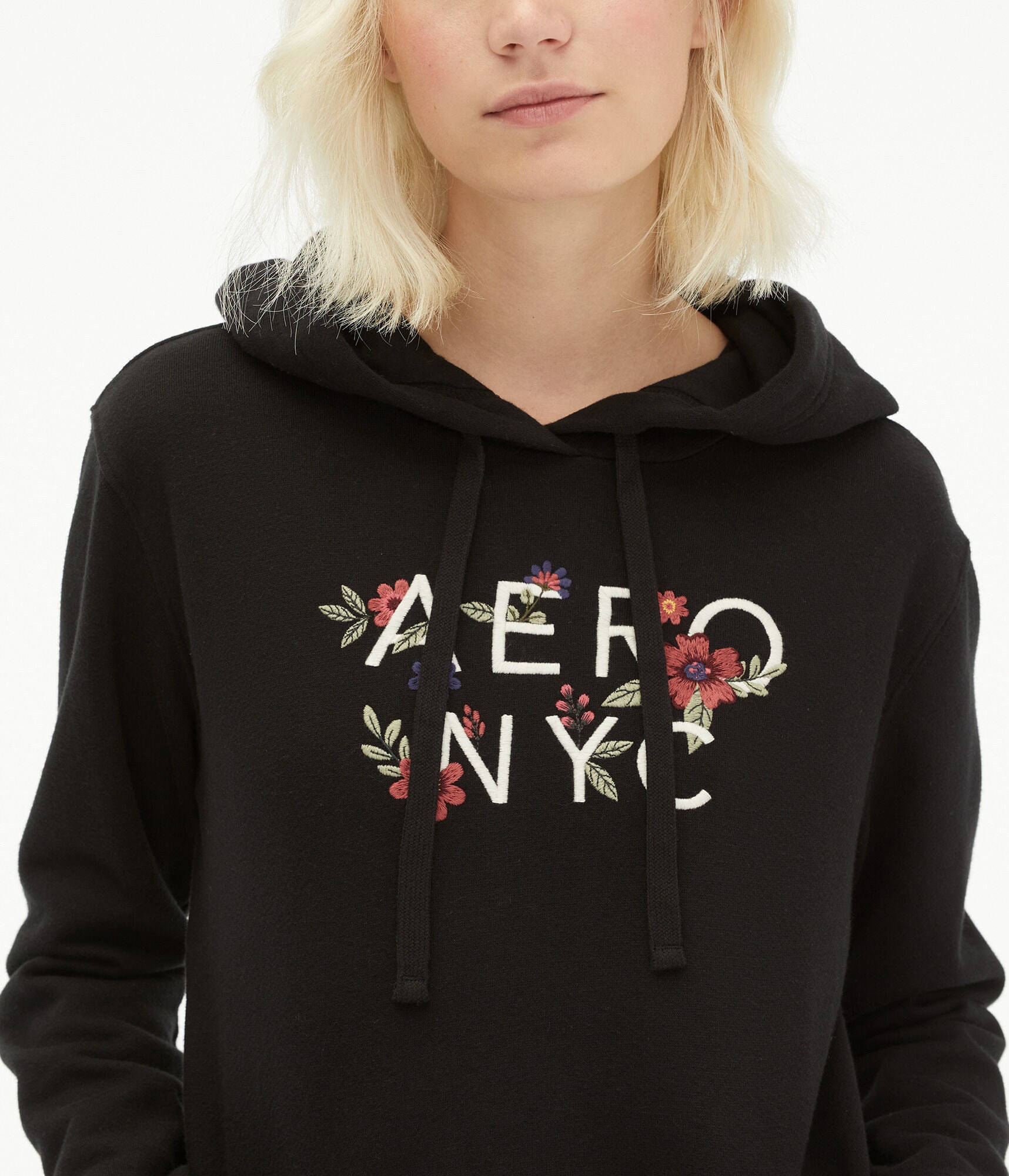 Aero NYC Floral Pullover Hoodie