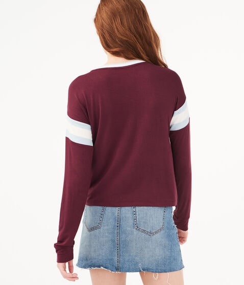 Long Sleeve Seriously Soft Striped Tomboy Tee Long Sleeve Seriously Soft Striped Tomboy Tee