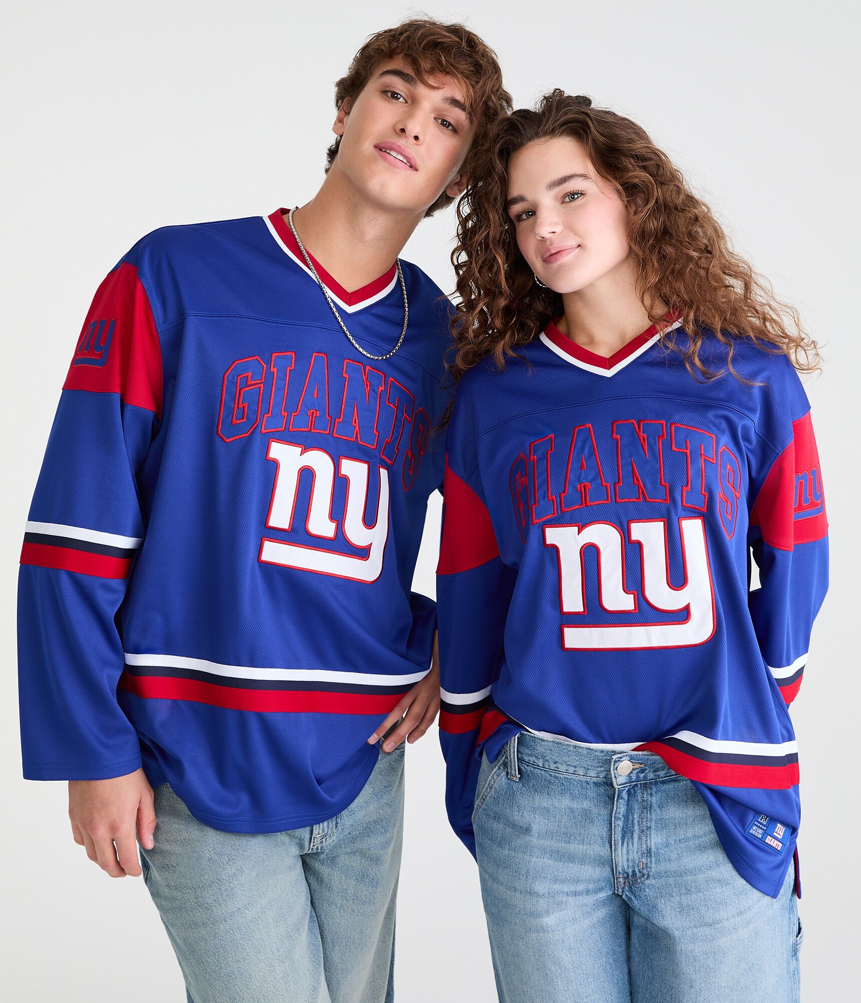 Long Sleeve New York Giants V-Neck Top