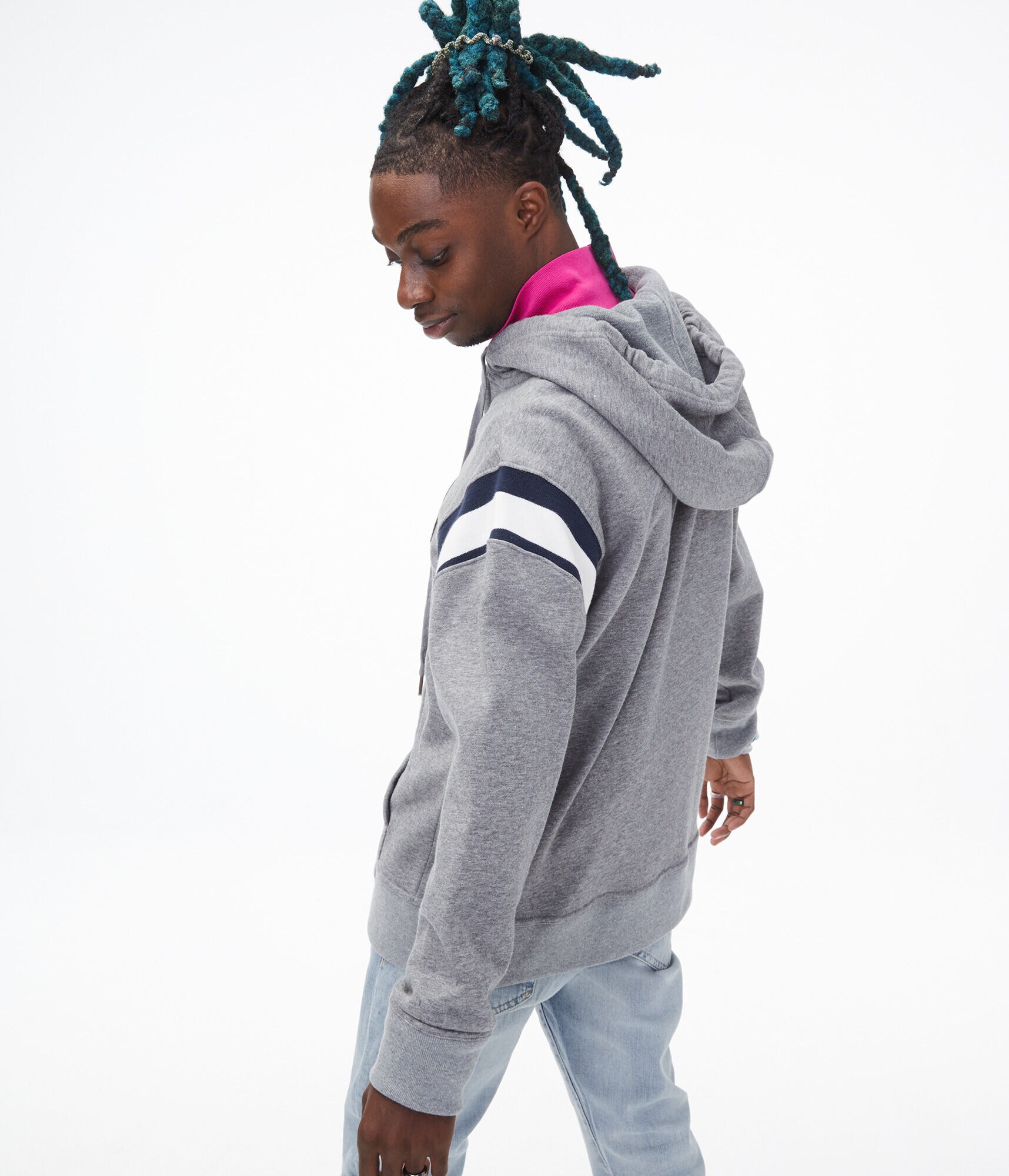 Aero Script Stripe Full-Zip Hoodie