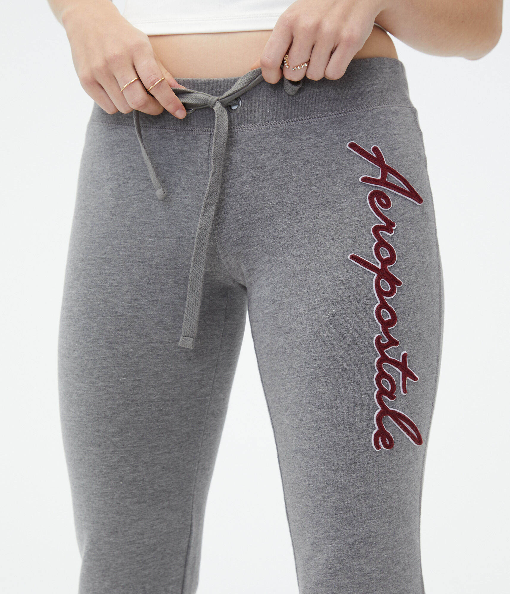 Aeropostale Script Logo Fit &amp; Flare Sweatpants
