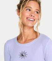 Long Sleeve Seriously Soft Yin Yang Cropped Baby Tee