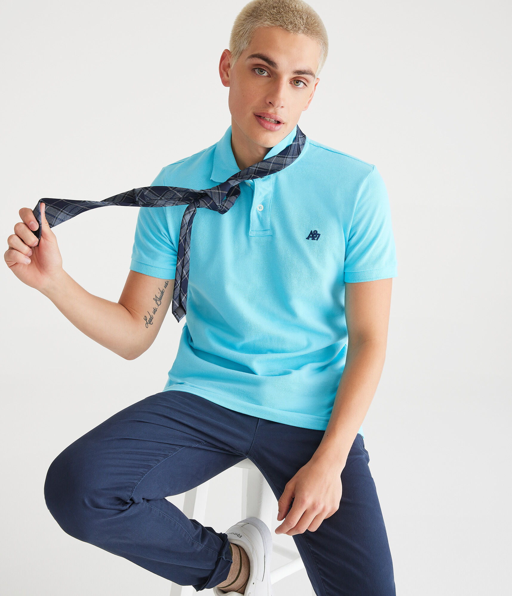 A87 Logo Piqu&eacute; Polo