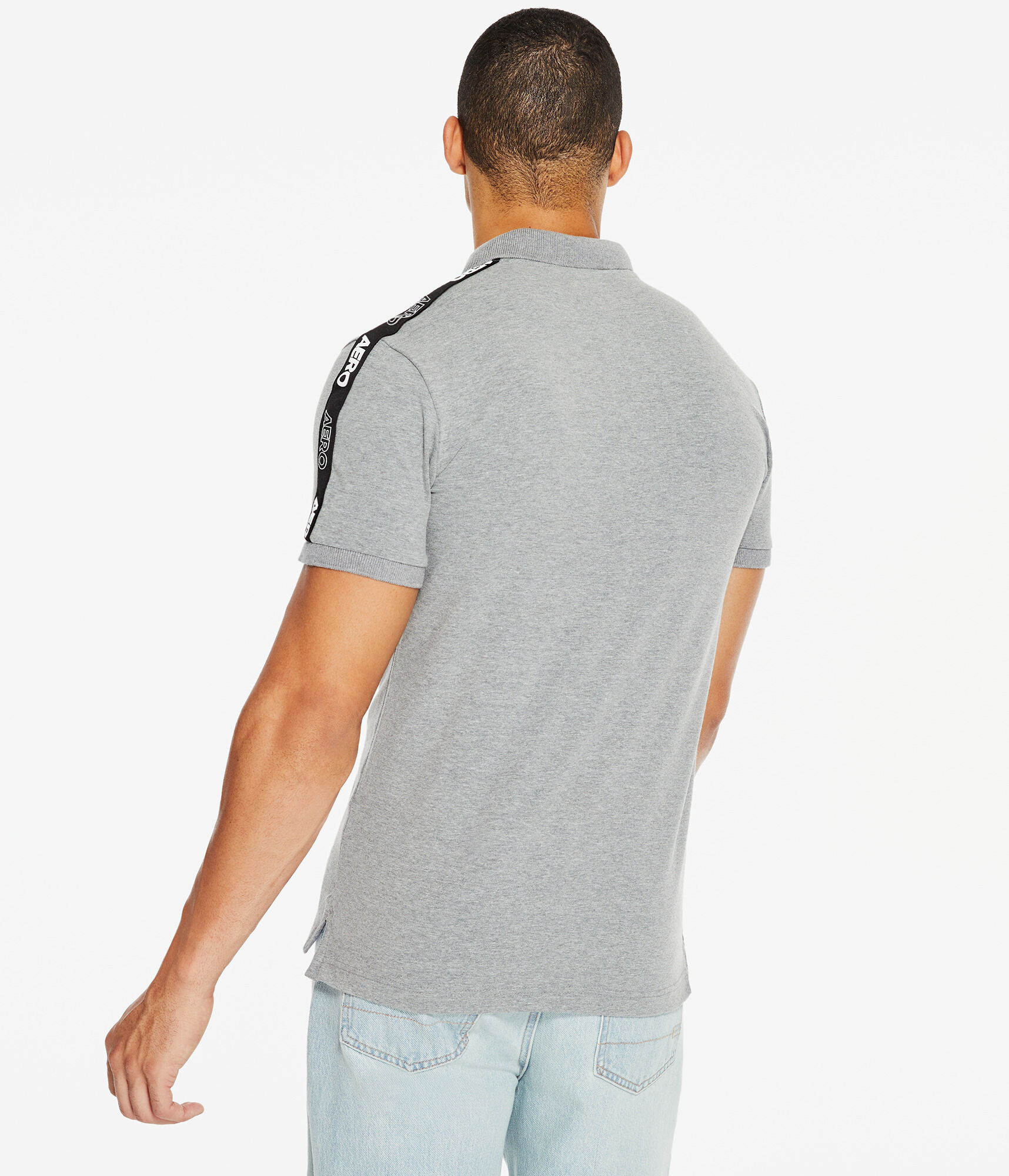 Aero Logo Sleeve Tape Stretch Jersey Polo