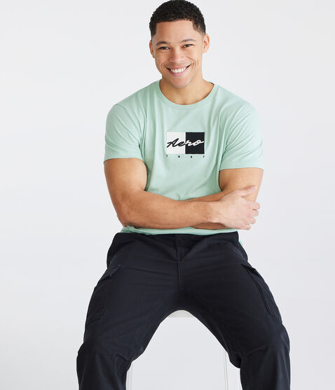 Aero Split Box Logo Graphic Tee Aero Split Box Logo Graphic Tee