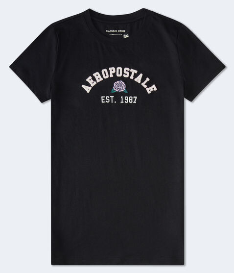 Aeropostale Rose Appliqué Graphic Tee Aeropostale Rose Appliqué Graphic Tee