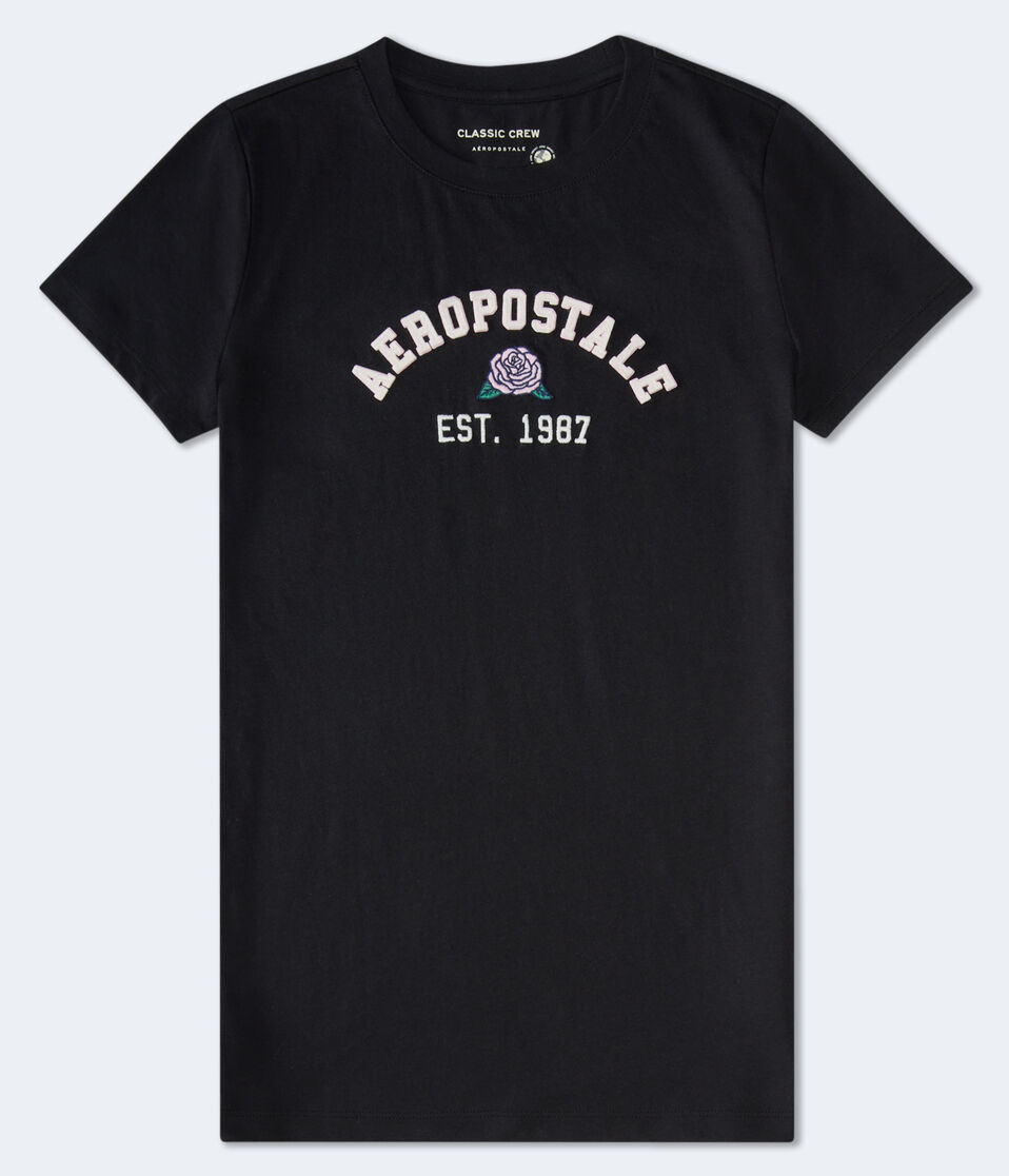 Aeropostale Rose Appliqué Graphic Tee