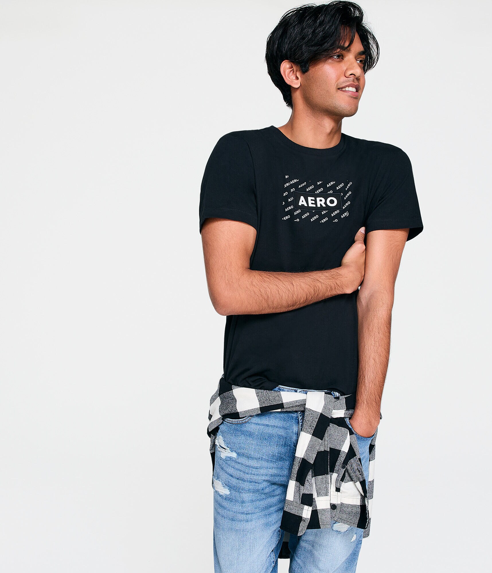 Aero Double Box Logo Appliqu&eacute; Graphic Tee