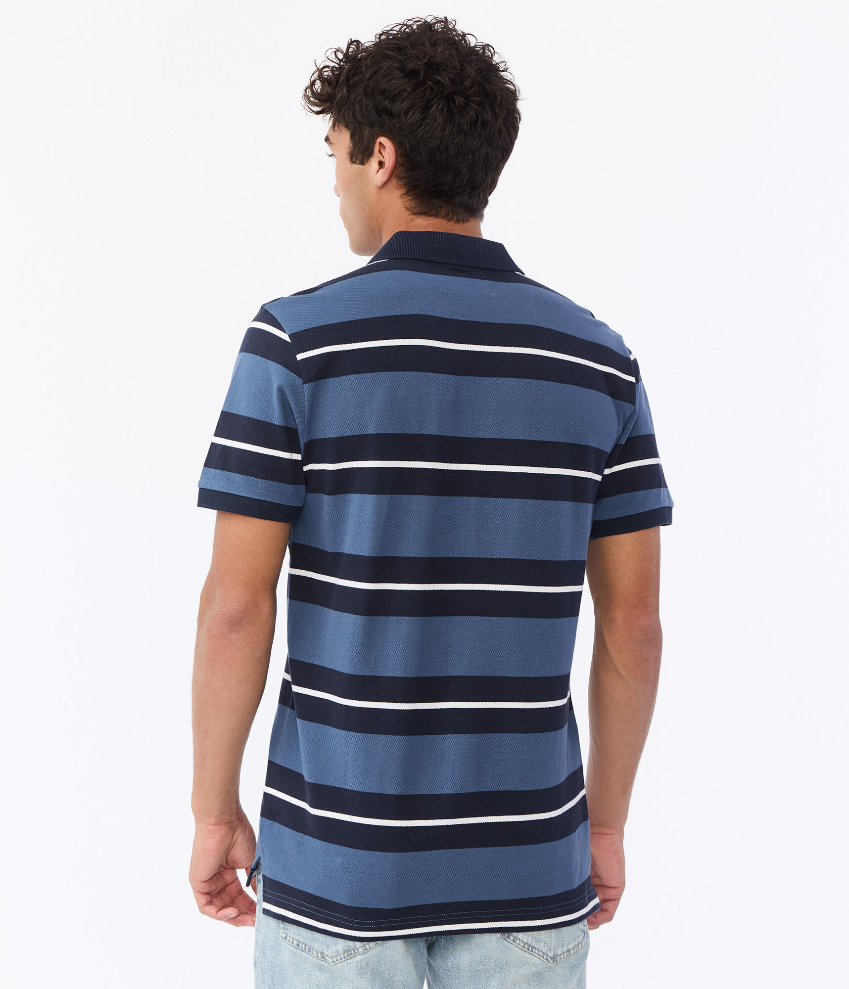 Thick Stripe Piqu&eacute; Polo