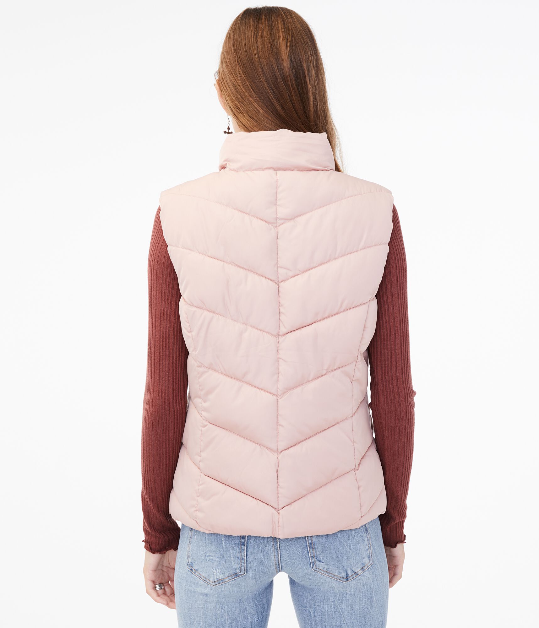 Chevron Quilted Puffer Vest
