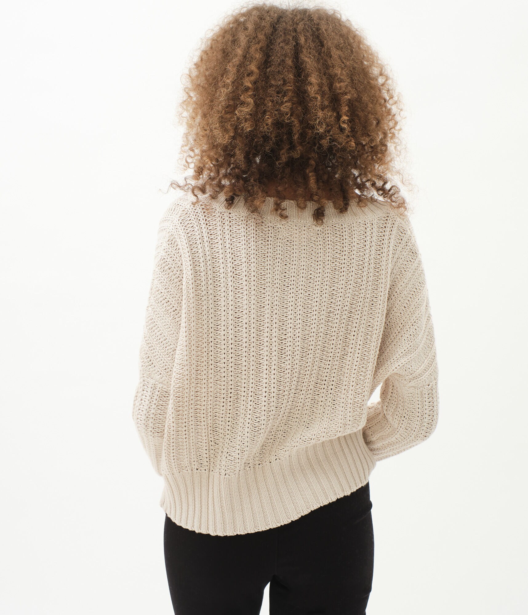 Ribbed V-Neck Sweater