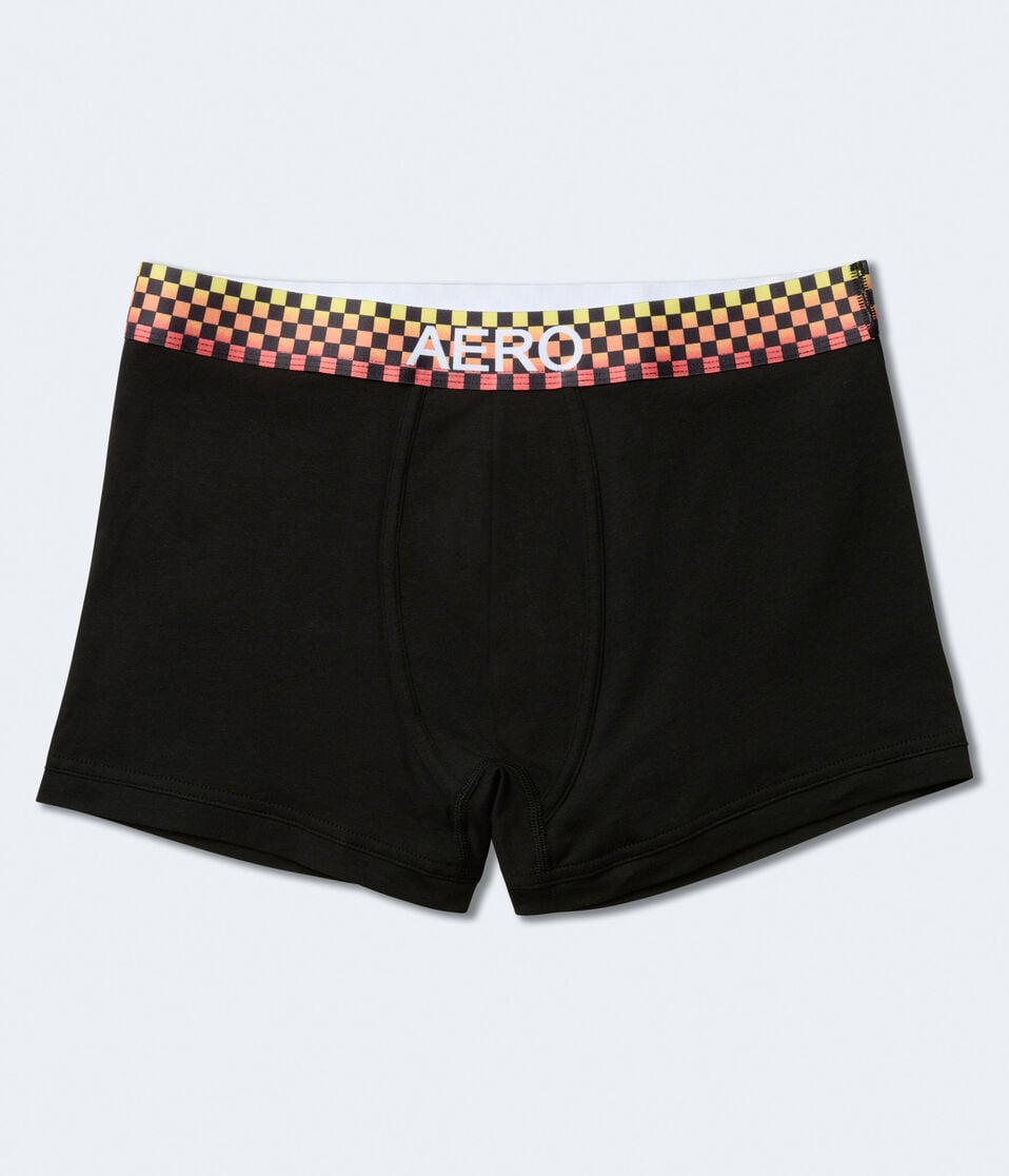 Checker Waistband Knit Trunks