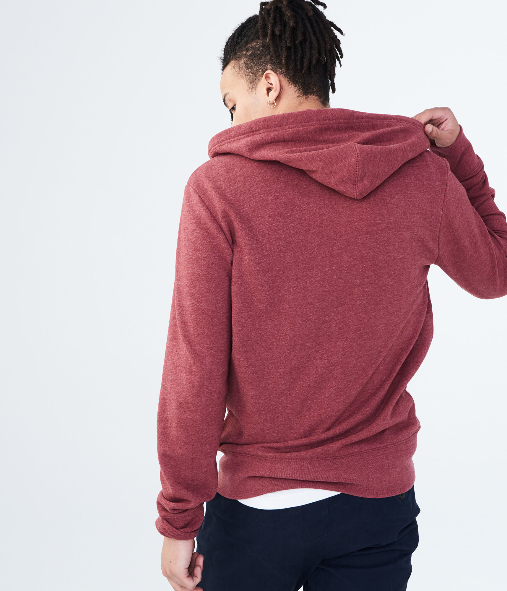 Heathered Full-Zip Hoodie