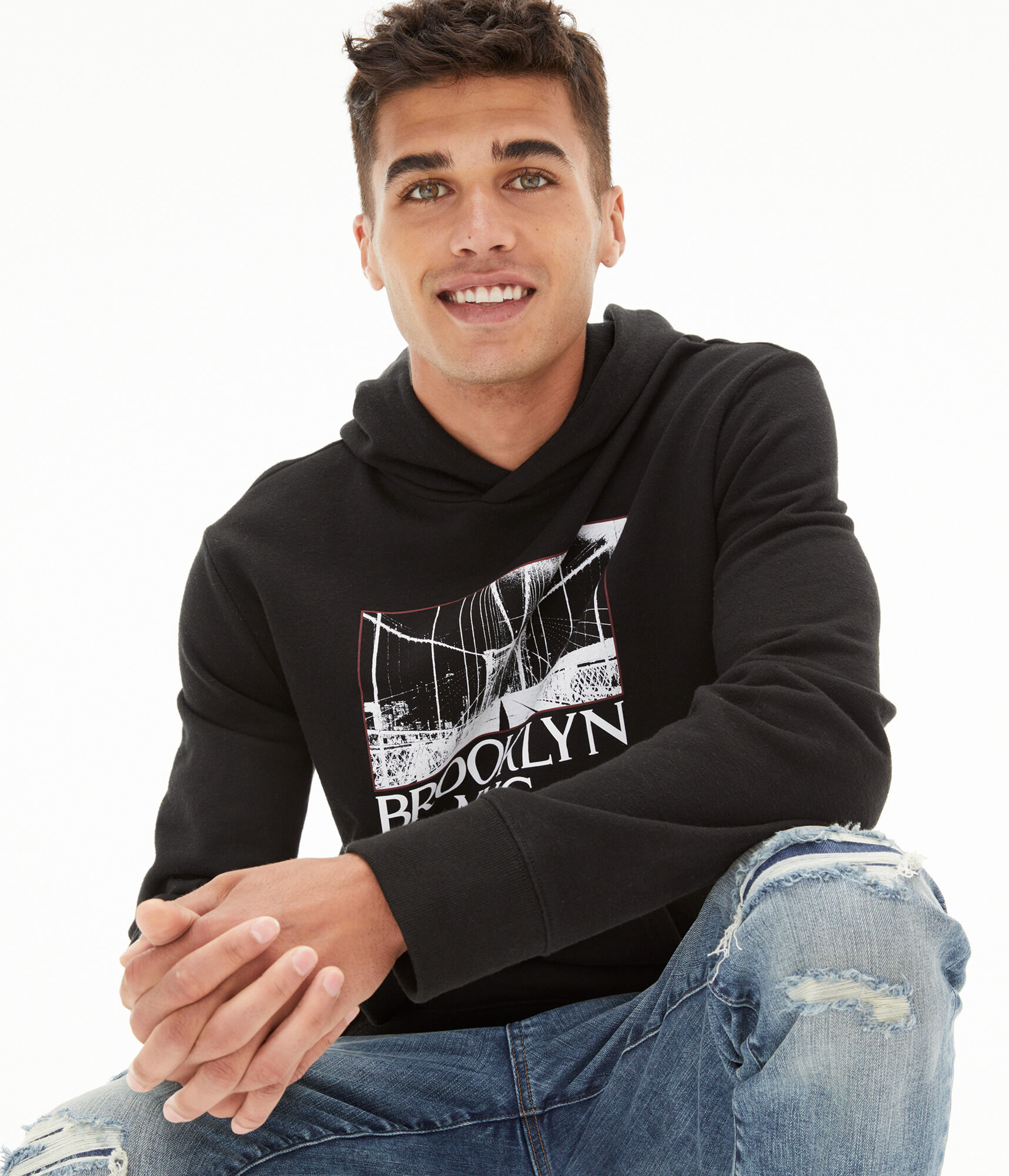 Brooklyn NYC Bridge Pullover Hoodie***