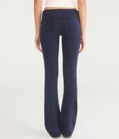 Mid-Rise Fold-Over Bootcut Pants