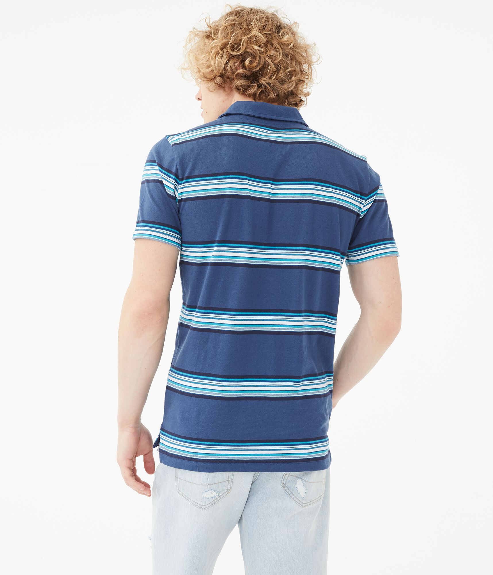 Striped Jersey Polo