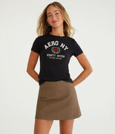 Aero NY Rose Crest Appliqué Graphic Tee