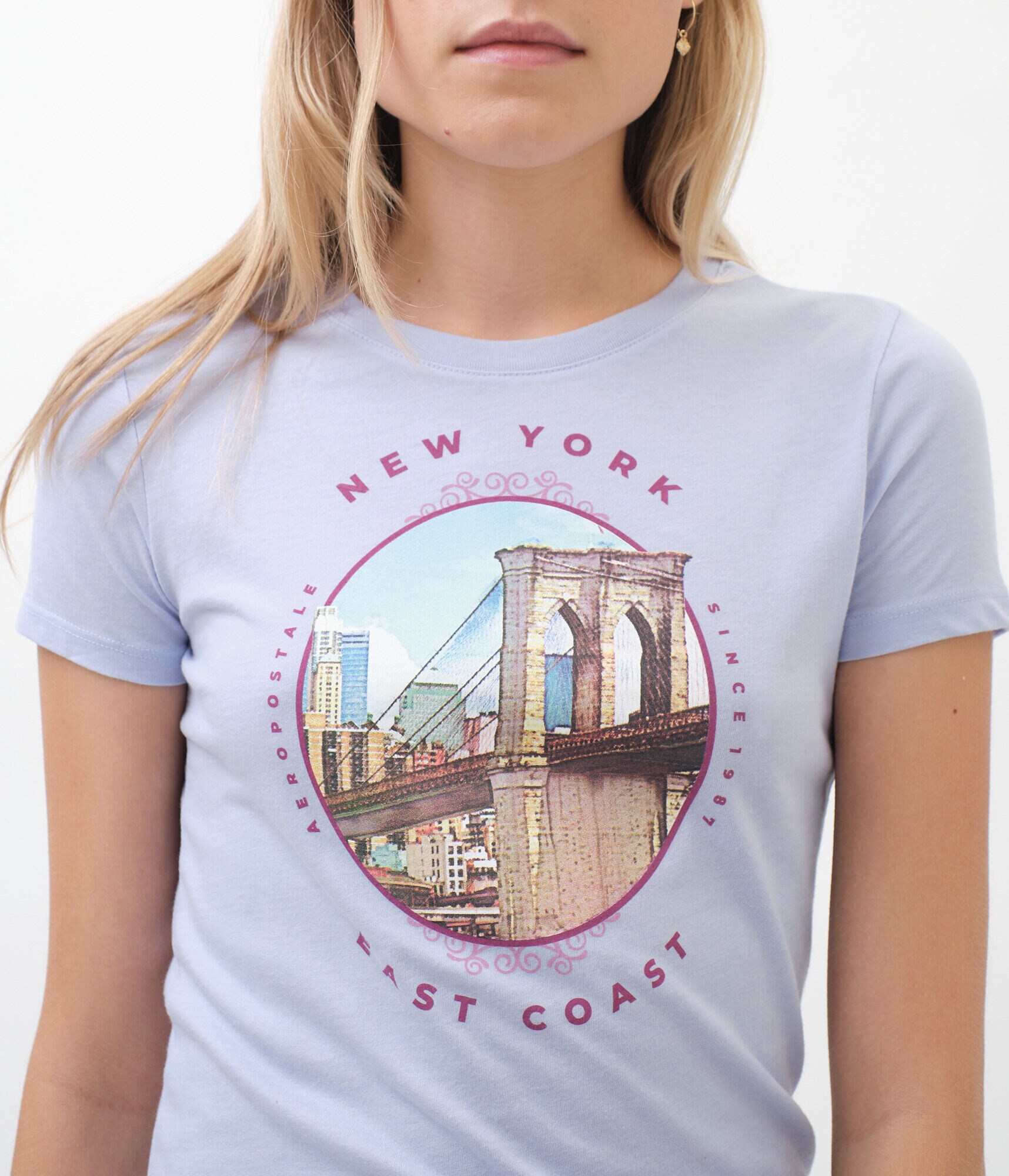 New York East Coast Bridge Graphic Tee