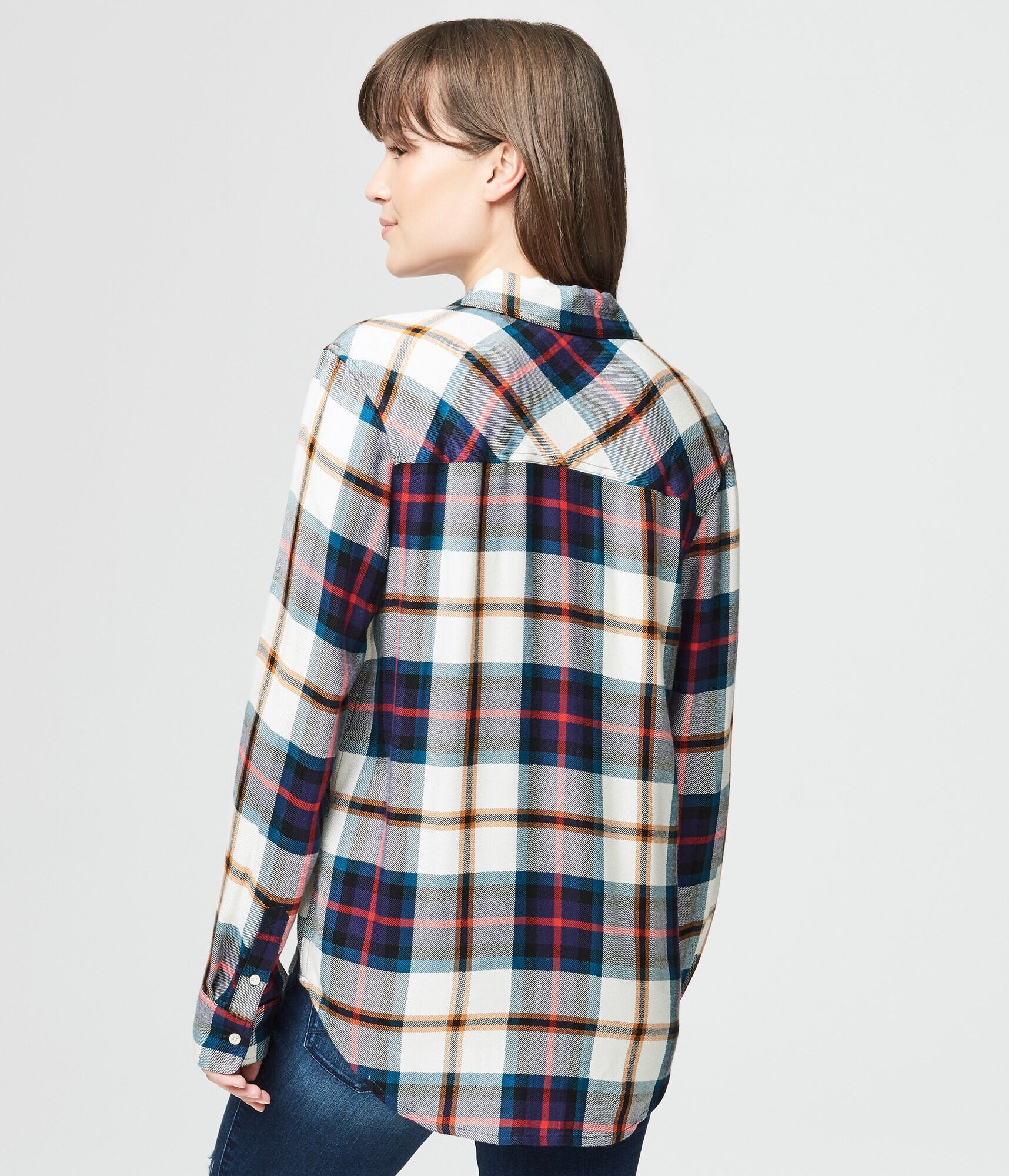 Long Sleeve Plaid Woven Shirt