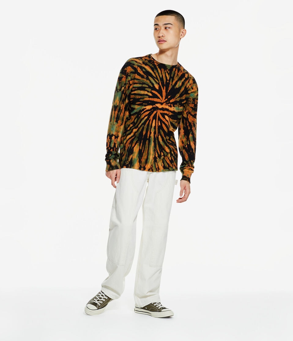 Long Sleeve Spiral Tie-Dye Crew Tee