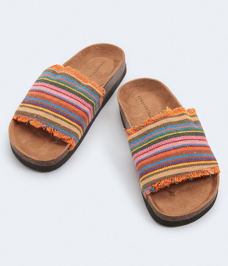 Serape Cork Slide Sandal1