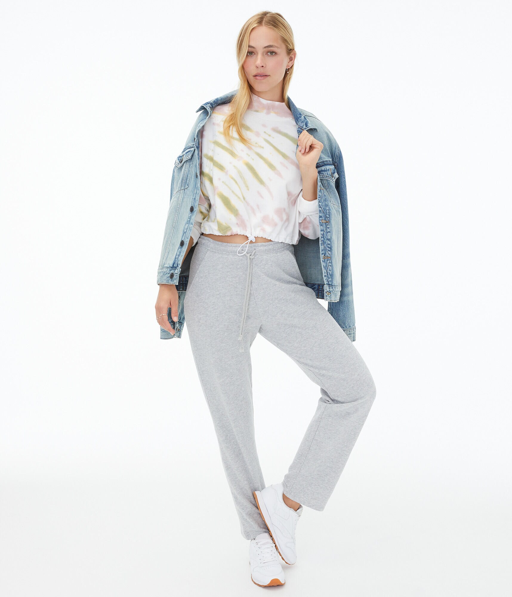 High-Rise Straight Leg Sweatpants