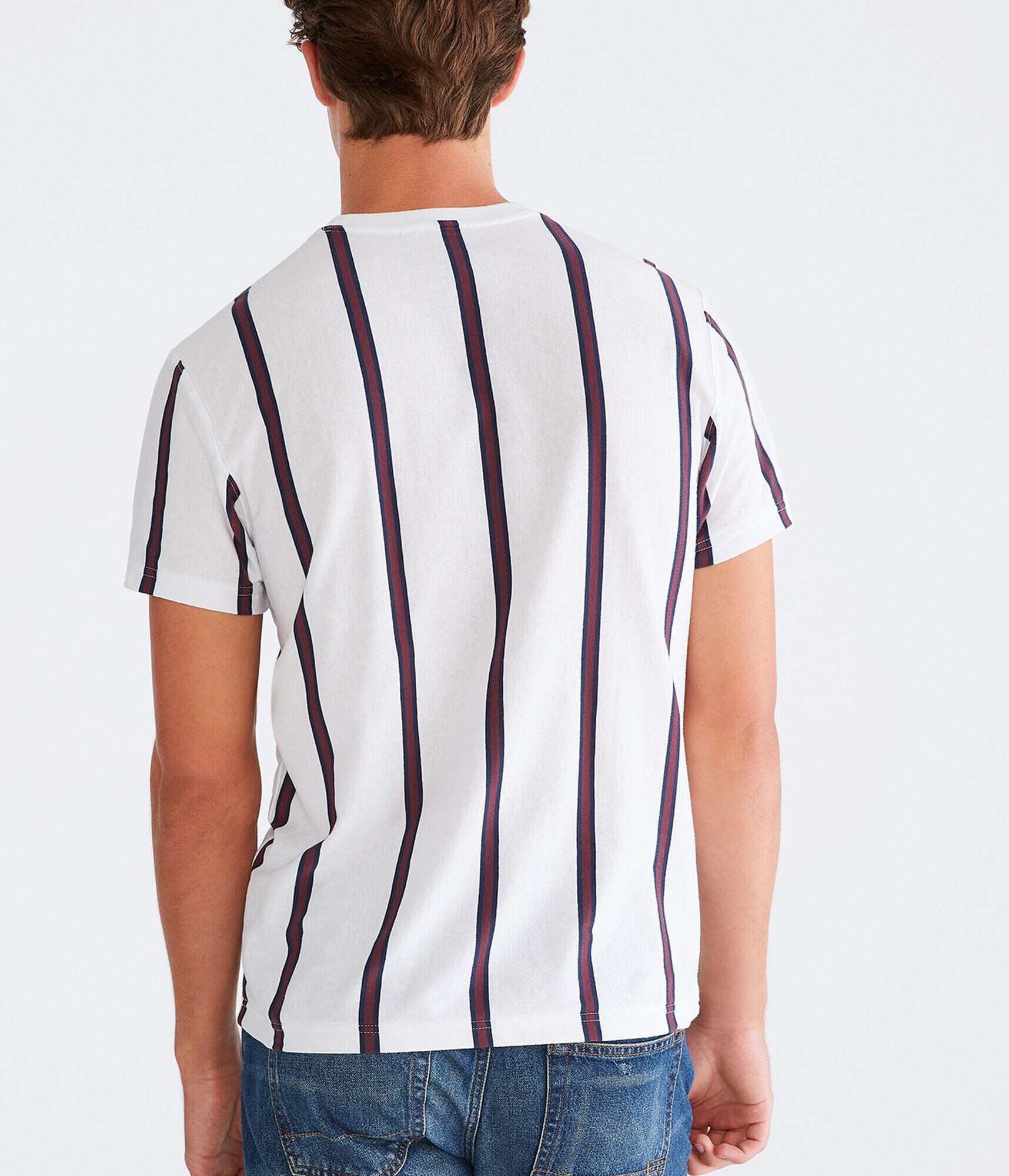 Aero NYC Vertical Stripe Graphic Tee