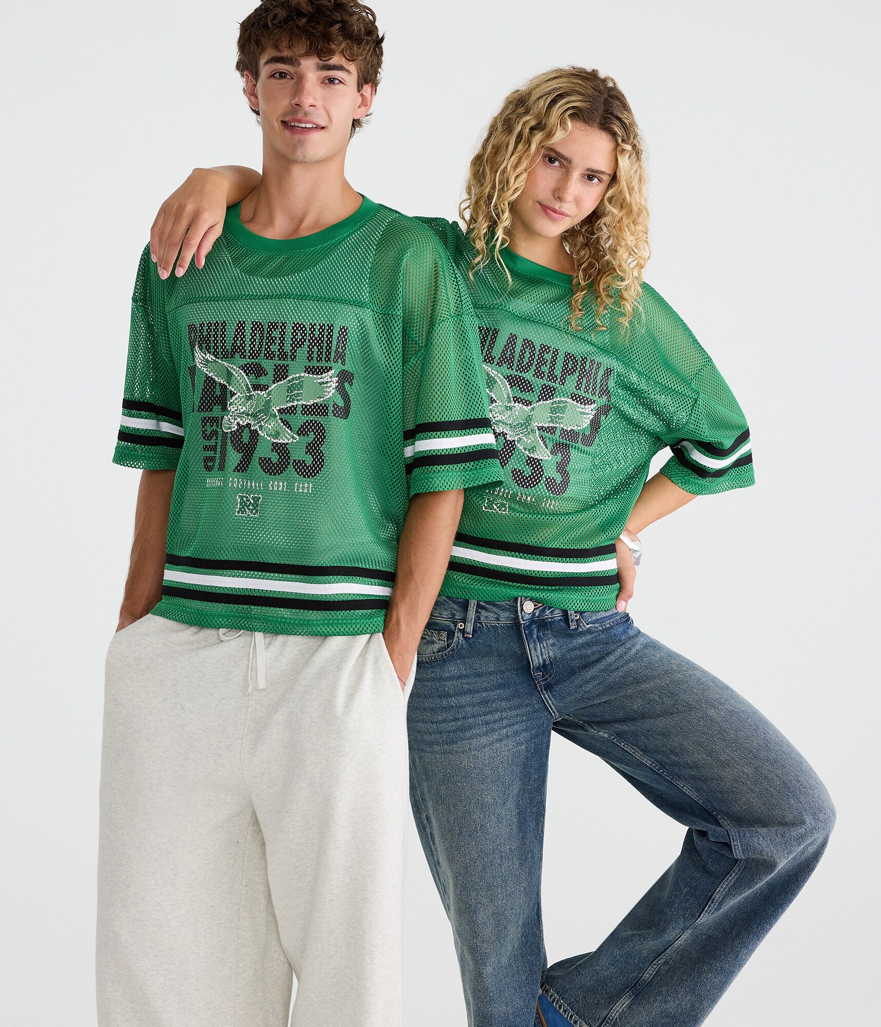 Philadelphia Eagles Boxy Mesh Top