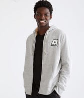 Aeropostale Logo Sherpa-Lined Full-Zip Hoodie