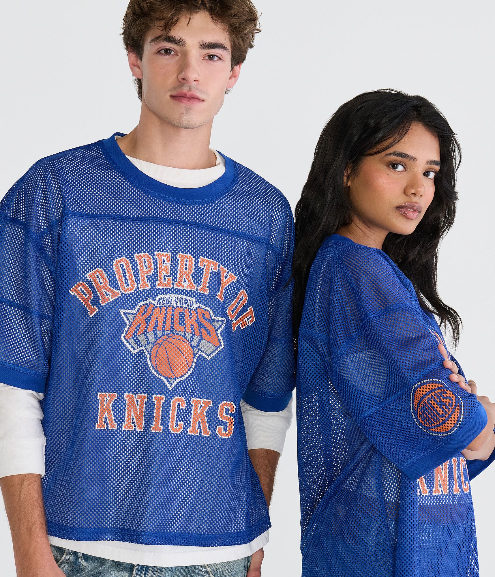 Property Of New York Knicks Boxy Mesh Tee