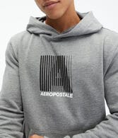 Aero Vertical Stripe Letter Pullover Hoodie