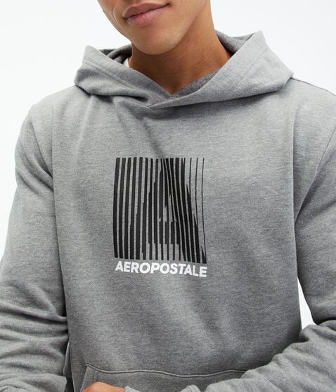 Aero Vertical Stripe Letter Pullover Hoodie