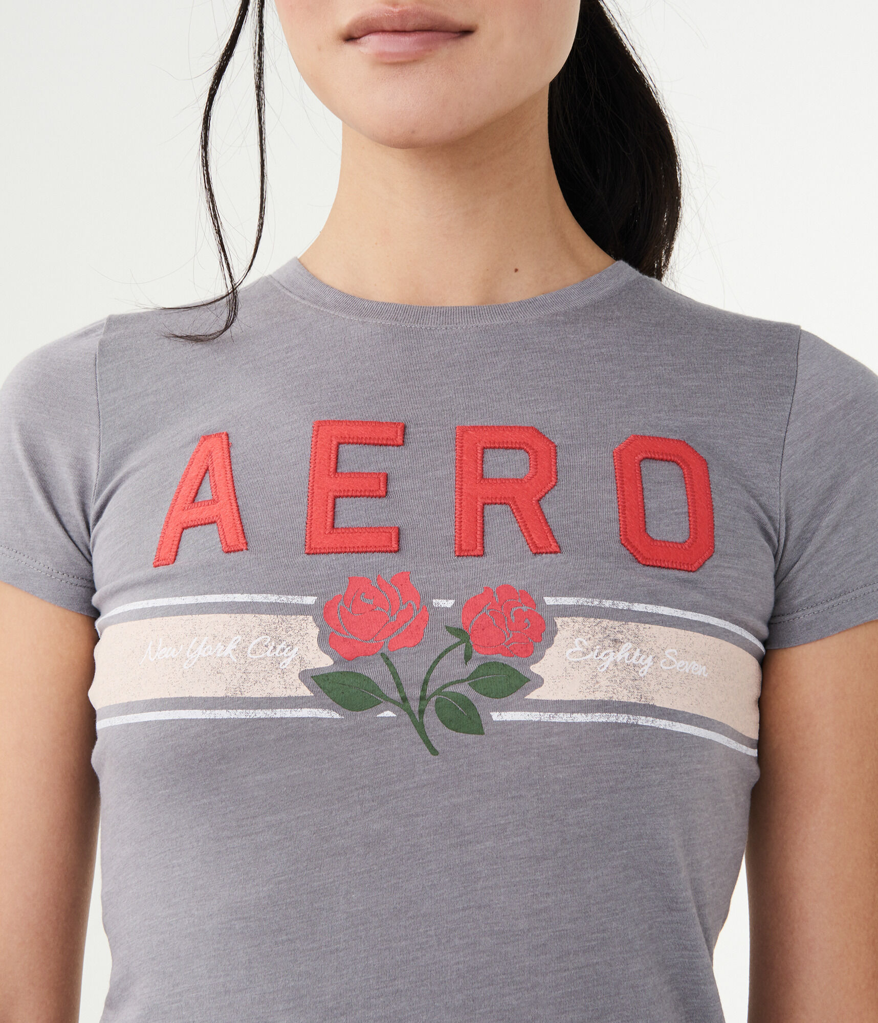 Aero Rose Stripe Graphic Tee