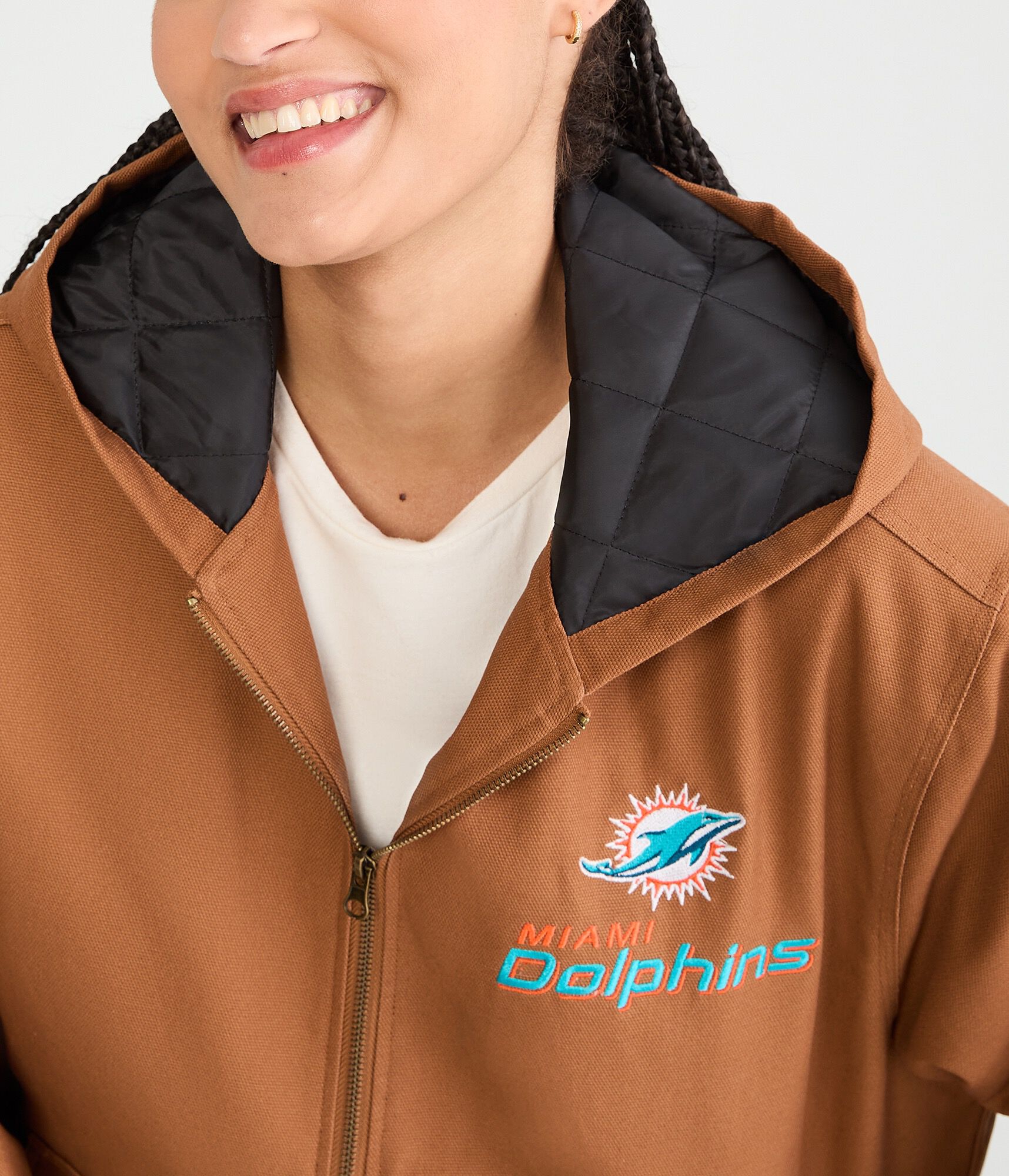 Miami Dolphins Hooded Workwear Jacket