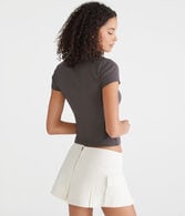 Seriously Soft Tulip Boots Notch-Neck Graphic Baby Tee