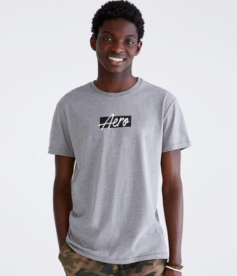 Aero Script Box Logo Graphic Tee