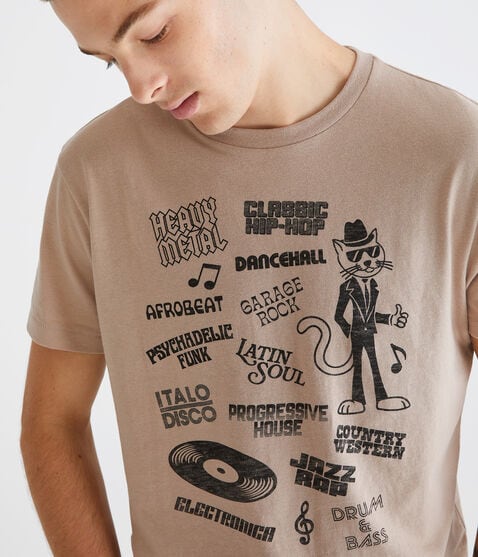 Music Cat Graphic Tee Music Cat Graphic Tee