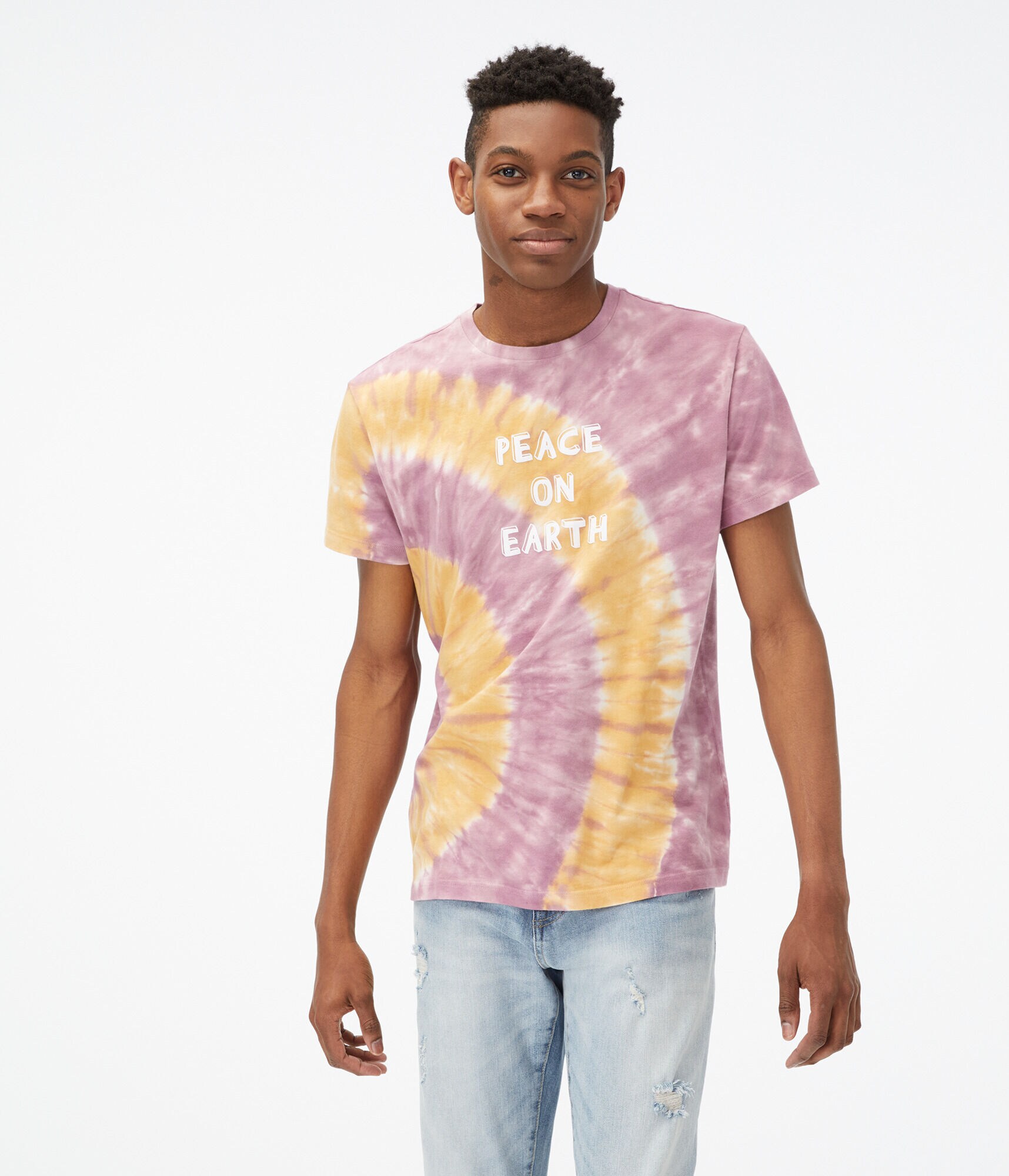 Peace On Earth Tie-Dye Graphic Tee