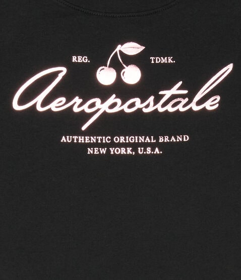 Aeropostale Cherries Foil Graphic Tee Aeropostale Cherries Foil Graphic Tee