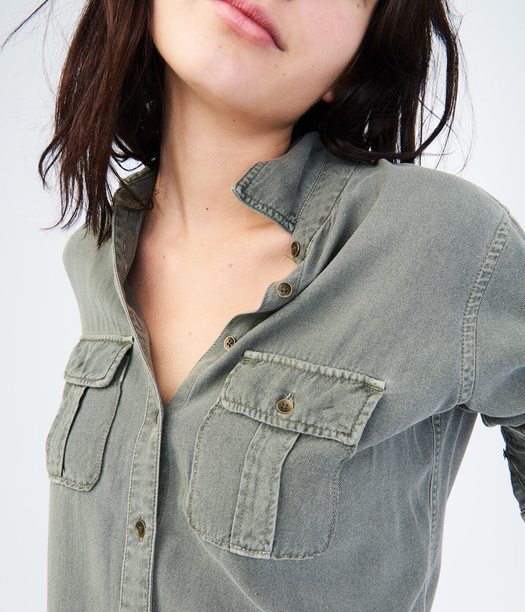 Long Sleeve Utility Woven Shirt