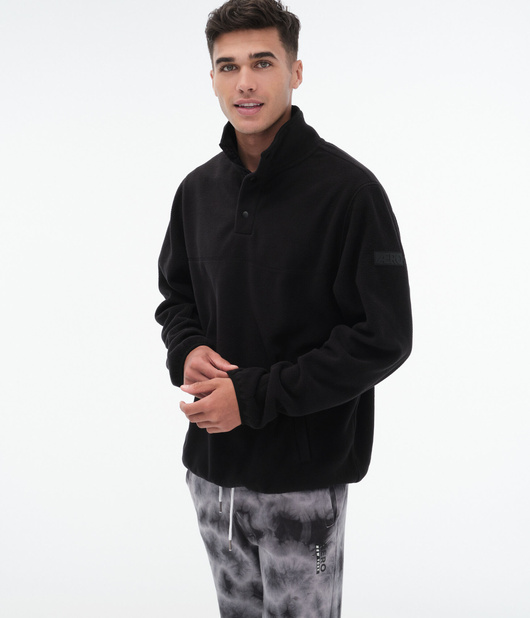 Alpine Fleece Mock-Neck Pullover Jacket