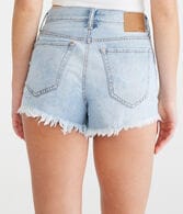 Vintage High-Rise Denim Shorty Shorts