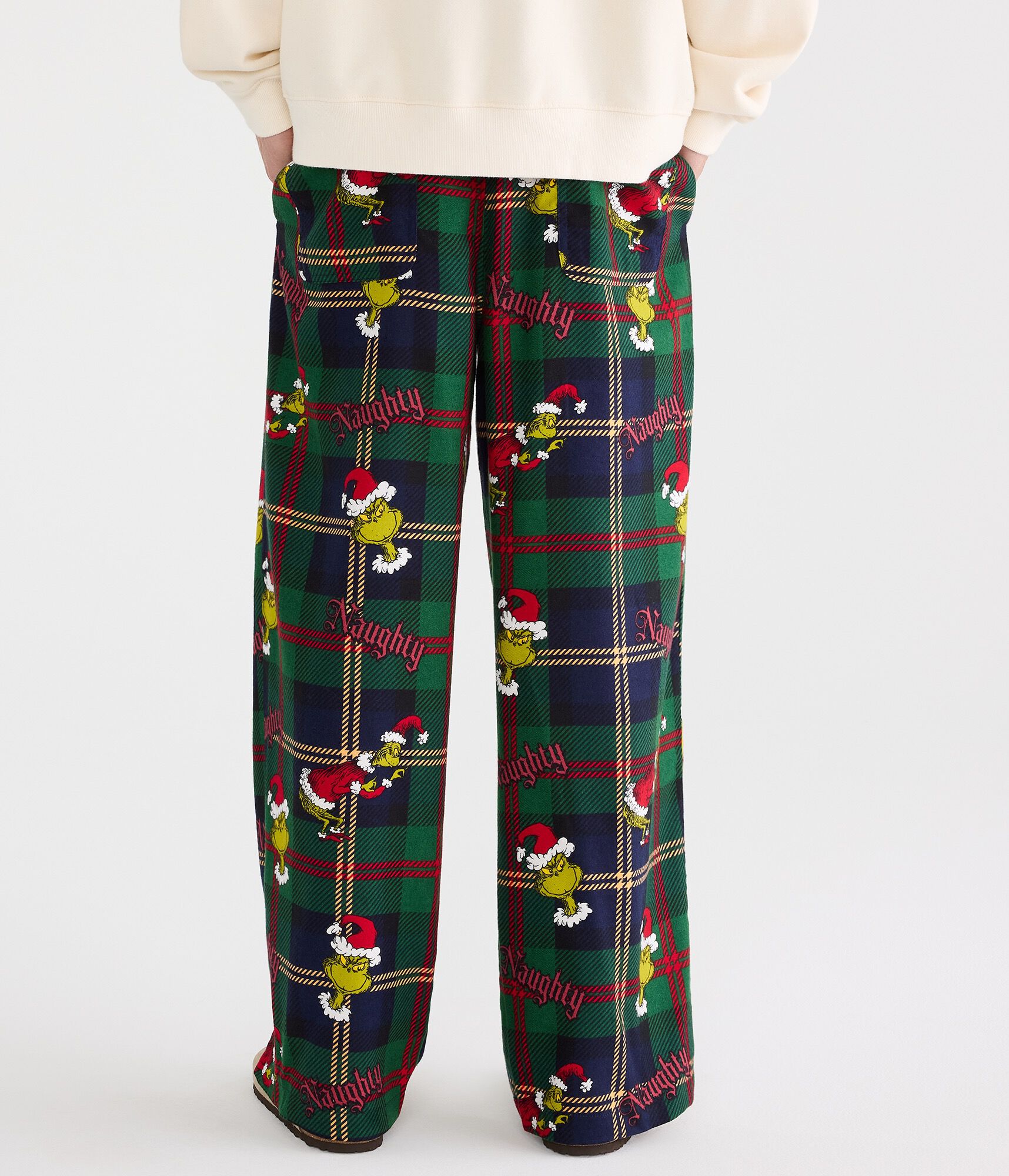 Naughty Grinch Plaid Baggy Sleep Pants